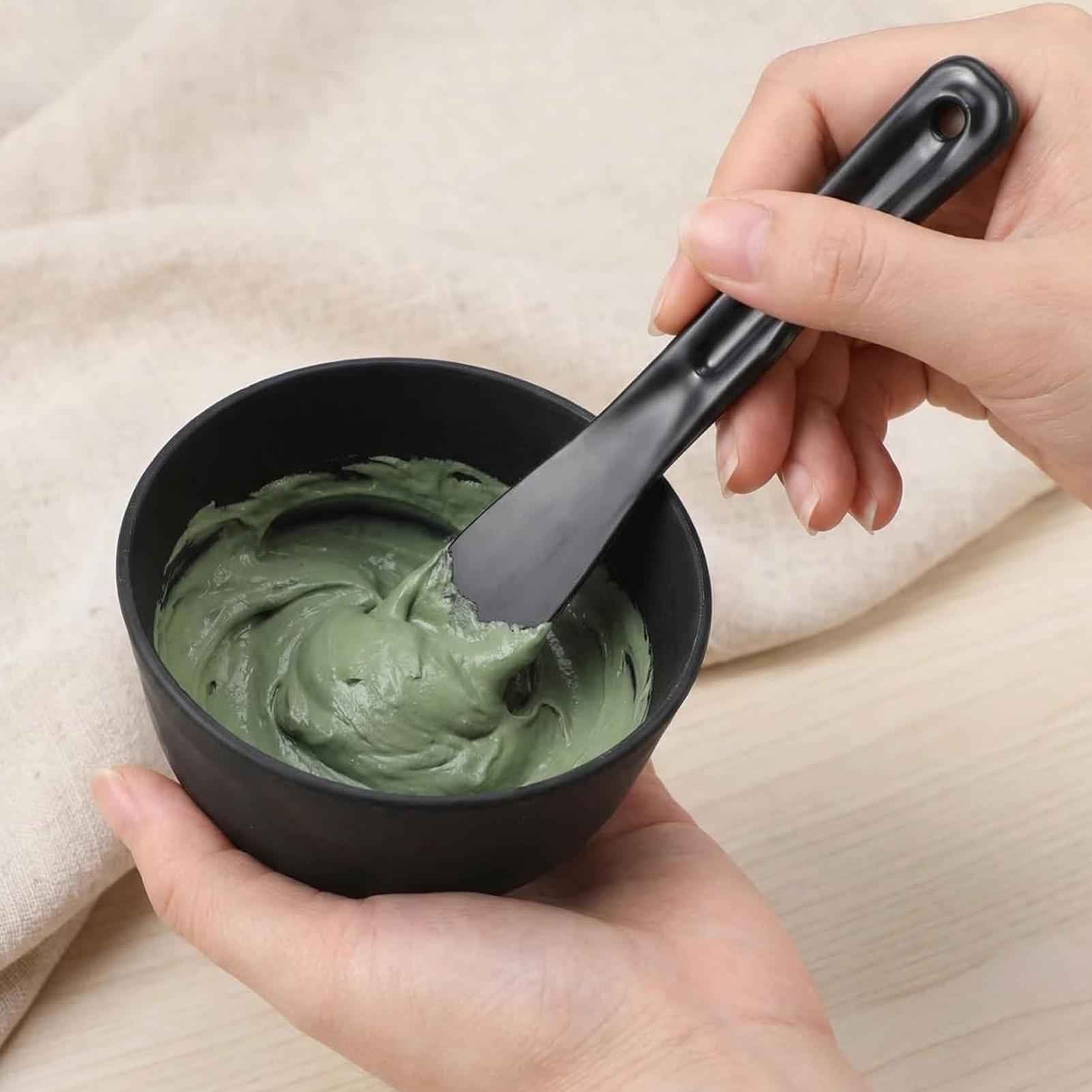 Skincare Ingredients Checker - Set Mangkuk Masker Wajah Silikon, Stik