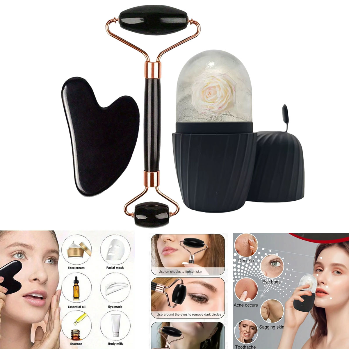 Set Rol Wajah Es 1/2/3 Buah Ro - Skincare Ingredients Checker ulasan dan harga